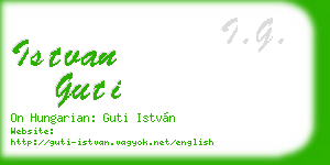 istvan guti business card